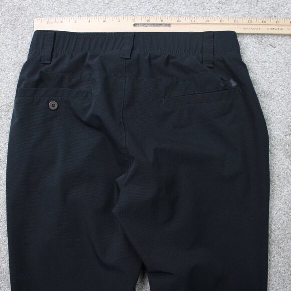 Under Armour Pants Mens 30x32 Black UA Golf Match Play Vented Loose Fit Straight - Picture 7 of 13